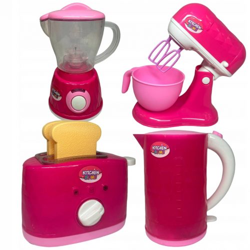  BOLLITORE ELETTRICO TOSTAPANE FRULLATORE MIXER PER BAMBINI ELETTRODOMESTICI SET SUONO LED