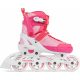  Blackwheels Pattini a rotelle per bambini giocosi, taglie 36-39, bianco e rosa