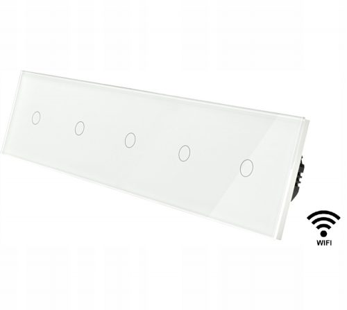 TOUCH SWITCH IN VETRO 5P WIFI TUYA SENZA N