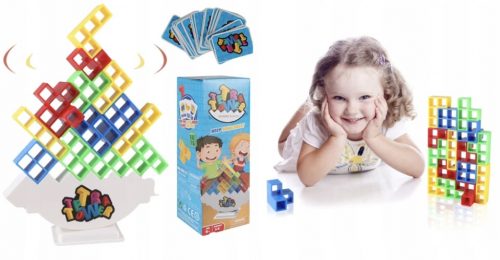  GIOCO PUZZLE EDUCATIVO TETRA TOWER PER BAMBINI 3D TETRIS TOWER 48 BLOCCHI