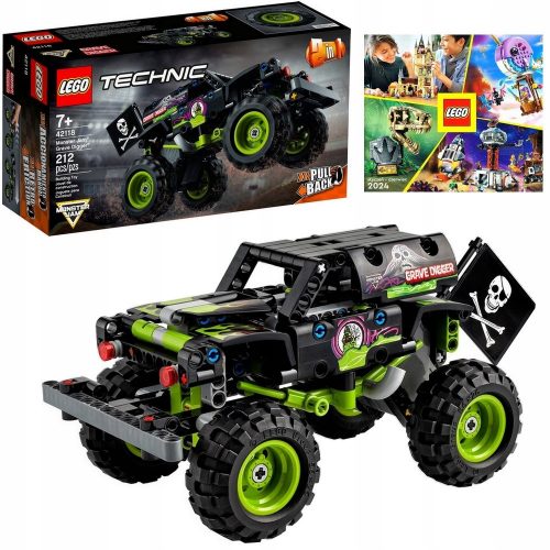  LEGO Technic Monster Jam Grave Digger 42118 + CATALOGO LEGO 2024 NUOVO