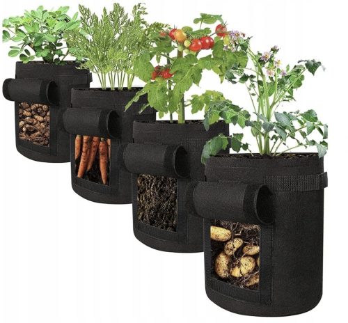  Vaso per fiori sacchetto di patate 30 cm x 30 x 35 cm diametro 30 cm feltro nero