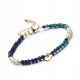  Bracciale con perle d'acqua dolce con lapislazzuli azzurrite