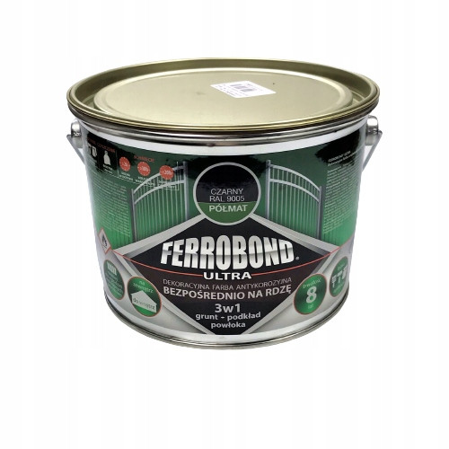 Vernice antiruggine Polifarb Kalisz Ferrobond 2,5 l, nera