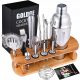 Set Barman GOLDGE, Drink Shaker da 18 pezzi + supporto in legno