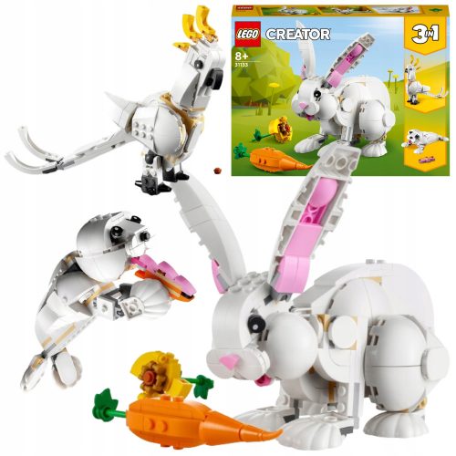  LEGO Creator 399331 Mattoncini da costruzione Lego 3 in 1 Uccello Coniglio Lepre Foca Coniglietto Giocattolo Bianco