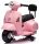  Vespa baby cavalcabile a batteria con schienale, colore rosa cipria