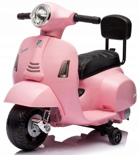  Vespa baby cavalcabile a batteria con schienale, colore rosa cipria