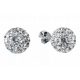  Orecchini in argento 925, palline Swarovski da 10mm