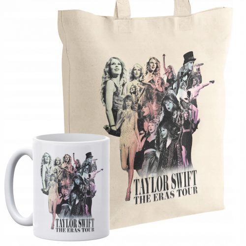  Borsa in cotone con fondo + set di tazze Taylor Swift The Eras Tour