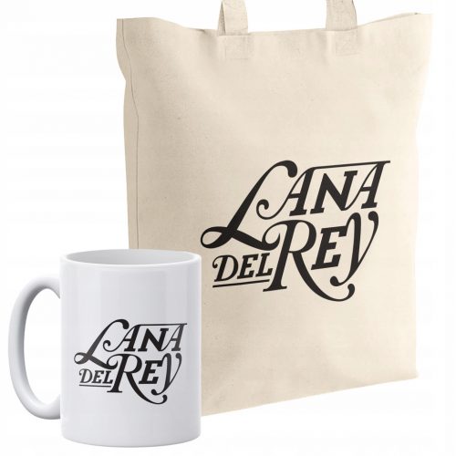  Borsa in cotone con fondo + set tazza Per i fan di Lana Del Rey