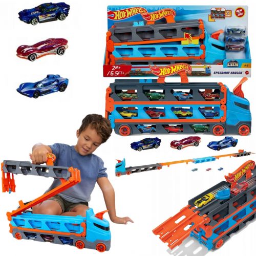  Mattel Hot Wheels City trasportatore da corsa 2 in 1 della pista da corsa