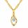  Collana da donna a catena in oro con pendente in argento 925