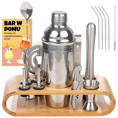 SET BARMAN PER SUPPORTO BEVANDE 23 pz CON LIBRO