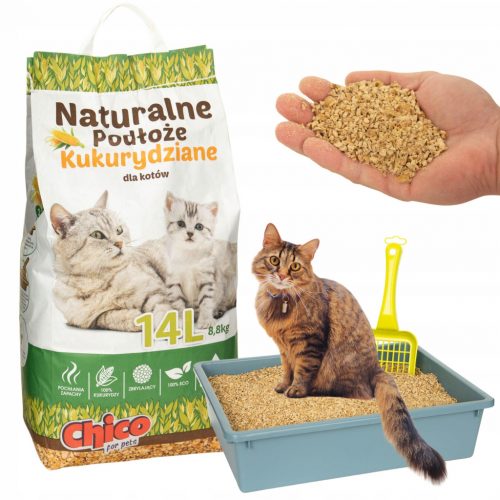  Chico Substrato naturale Lettiera di mais per gatti CORN 14l CLUMBING