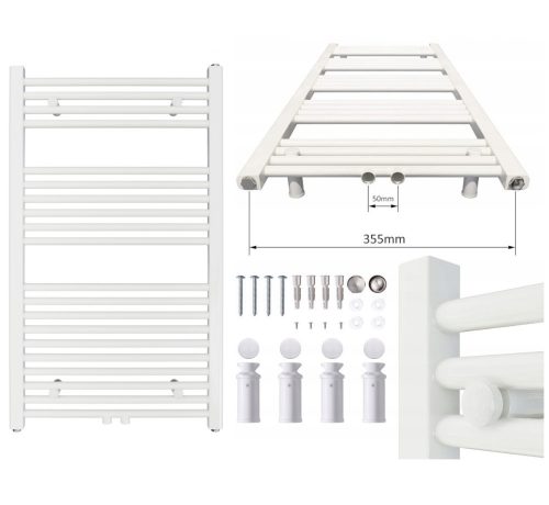 Radiatore da bagno ad acqua Aquabad 488 W 600 x 1000 mm bianco