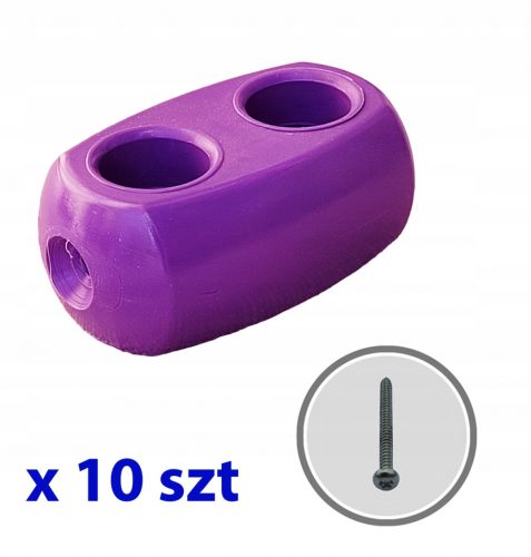 SUN - CONNETTORE PARALLELO PER CORDE 18 mm PLAYGROUND VIOLA - VT - 10 pz