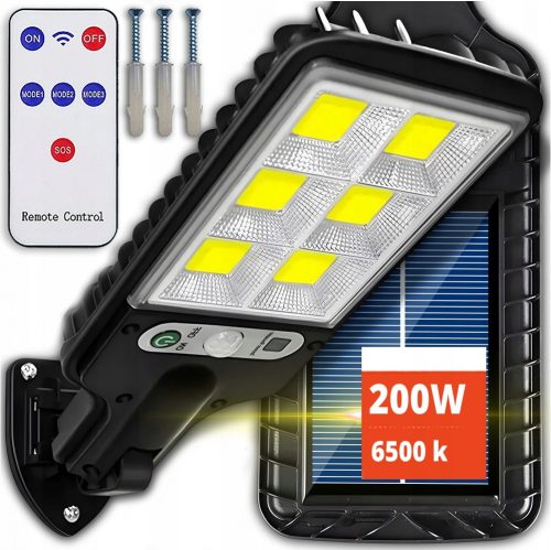  Lampione stradale Led Light 200 W 6000 lm ad energia solare