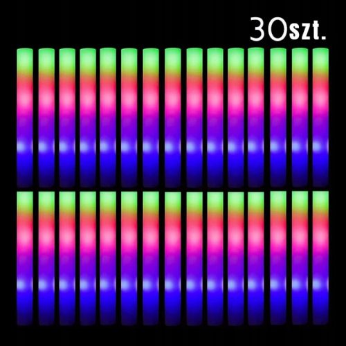  10 bastoncini luminosi in schiuma, manganelli morbidi a LED Ra