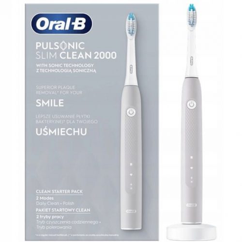 Spazzolino elettrico Oral-B Pulsonic Slim Clean 2000, grigio