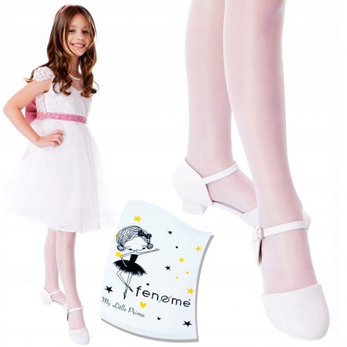  Collant bianco SOTTILE con lucentezza LISCIA LYCRA 20 den LUCIDA fenomeno