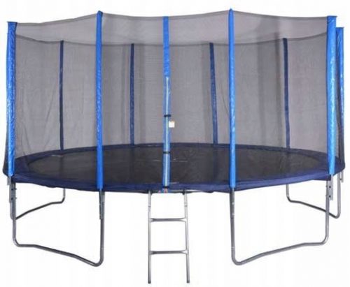 Trampolino con rete e scaletta Spartan 460 cm