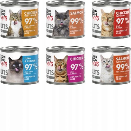  John Dog for Cats alimento umido mix di gusti 0,84 kg