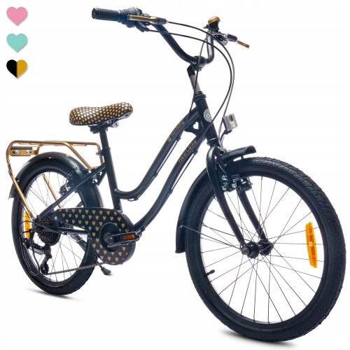  Bicicletta Sun Baby Heart 20" Nera, Oro