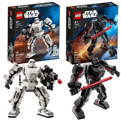  Lego STAR WARS 75368 Mech di Darth Vader + LEGO Star Wars 75370 Mech Stormtrooper