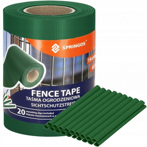  FN0008 NASTRO PER RECINZIONE VERDE SCURO 19CMX35M 450g/m2 20 CLIP