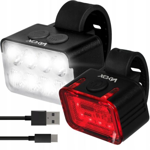  Illuminazione per bicicletta Vayox VA0151 8 X LED 900 lm batteria + Illuminazione per bicicletta Vayox LUCE POSTERIORE PER BICICLETTA VA0152 batteria 300 lm