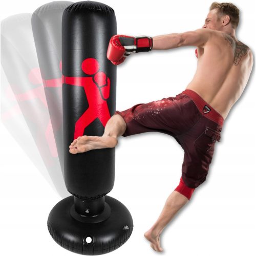  SACCO DA BOXE GONFIABILE IN PIEDI, 160 cm