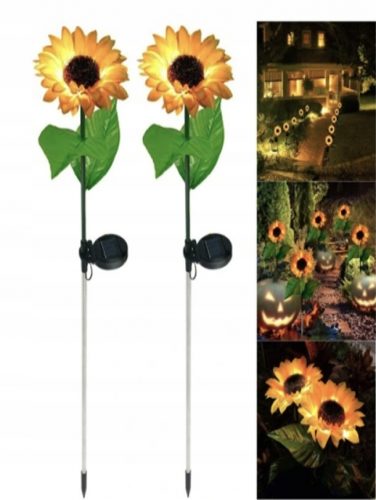  Lampada solare fiori solari, 66 cm, 2 pz.