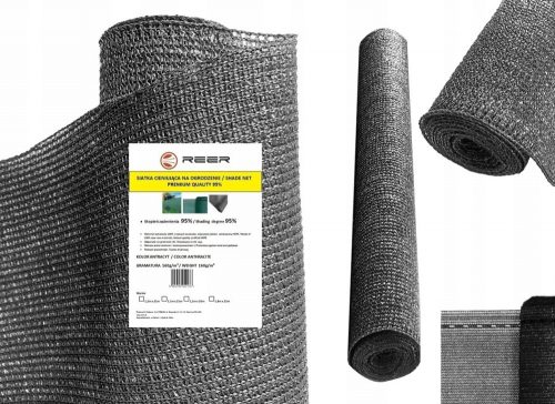 160g RETE OMBRAGANTE MASCHERANTE 95% COPERTURA PER RECINZIONE 1,2x25m ANTRACITE