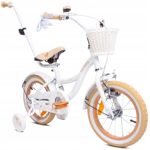  Sun Baby Flower Bike 14" Beige, Bianco