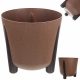  Vaso da fiori Kadax 30 cm x 30 x 28,5 cm diametro 30 cm in plastica tonalità marrone e beige