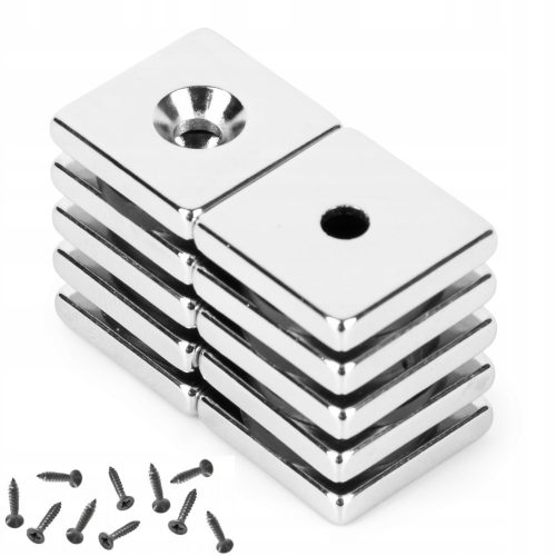 MAGNETE AL NEODIMIO PER VITE 14x14x3 mm FORTE - 10 PZ