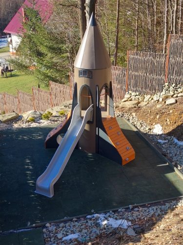 Parco giochi in legno SPACE ROCKET PZ25 per bambini