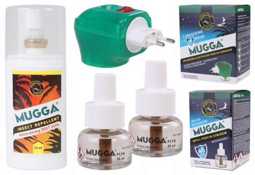  KPL MUGGA Electro + Cartuccia + Cartuccia 35ml + DEET 50 Spray