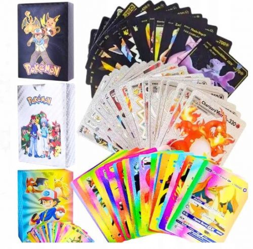  Set di carte POKEMON 3in1 165 pezzi oro nero argento