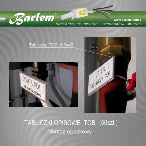 BARLEM TOB descrizione piastra 100x46 mm (50 pz.) - montaggio a fascia