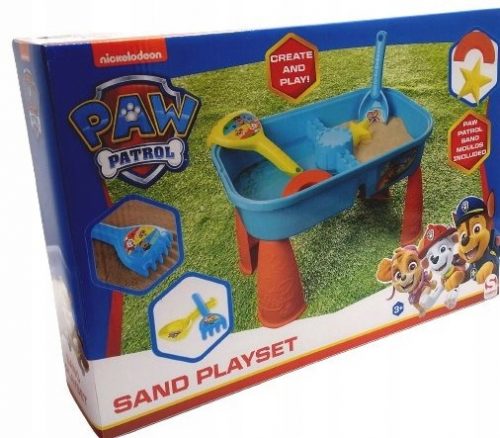 Tavolo da giardino per giocare nella sabbiera dei Paw Patrol