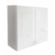 Mobile da bagno sospeso Amos, bianco, lucido, 80x60x23,6 cm