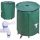  Serbatoio acqua piovana 200 l 70 x 55 cm verde