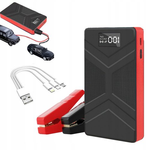 POTENTE JUMP 10000mAh STARTER START BOOSTER POWERBANK 12V SET TORCIA