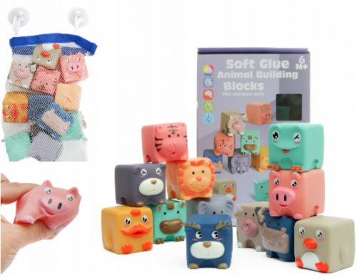  BLOCCHI SENSORIALI SOFT ANIMALI CONFEZIONE DA 12 PZ