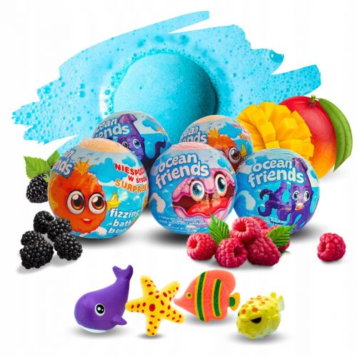  Set bombe da bagno effervescenti Ocean Friends Pirate Octopus 5x140 g