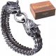  Bracciale Viking Thor Wolf, acciaio chirurgico 316L