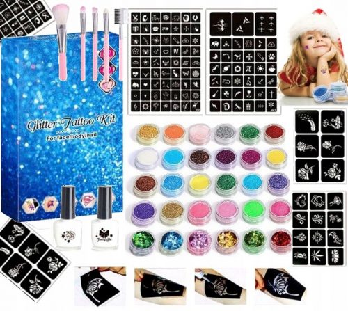  Kit tatuaggi glitter, modelli, tatuaggi glitter, grandi fai da te