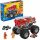  Hot Wheels Monster Trucks Mega - Veicolo costruibile con 5 allarmi + set buggy ATV HHD19